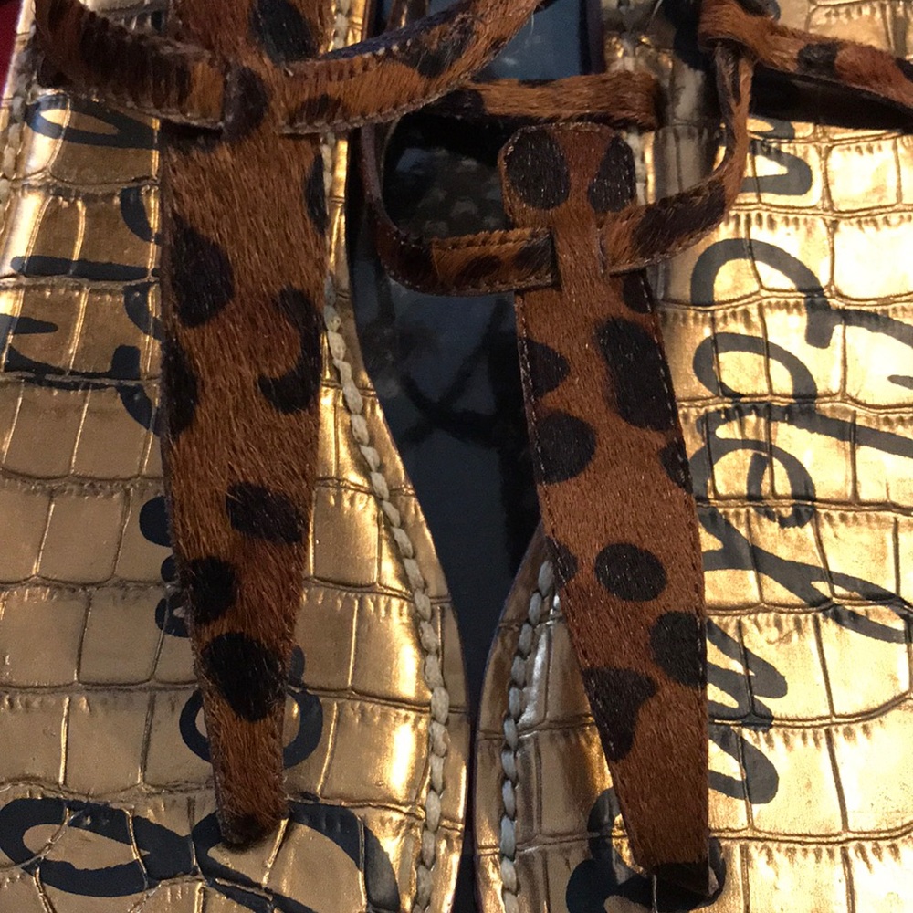 Sam Edelman Gigi Brown Leopard Sandals